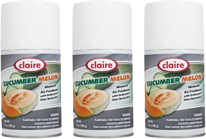 Claire CL109 Cucumber Melon Metered Air Freshener 7 Oz. Net Wt. (3 Pack)