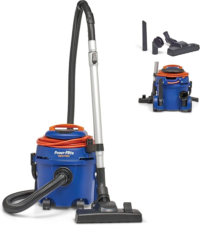 Powr-Flite Newton Compact Vacuum Cleaner Canister with HEPA Filtration Portable Vacuum for Hardwood Floors and Rugs PV610-Q10-U