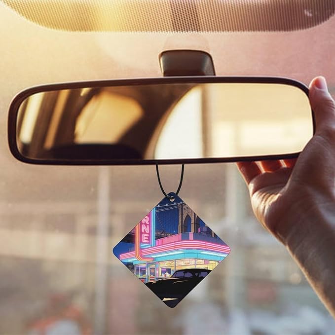 5PCS Car Air Freshener Hanging Personalized Double Sided Vintage Cars Car Fresheners Long Lasting New Cars Scents Cute Automotive Freshies for Closets Drawers (tea)
