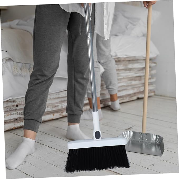 Dust Pan Broom Set Foldable Sweeper Broom and Dustpan Long Handle Hair for Kitchen Office Home Chinese Desktop Cleaner