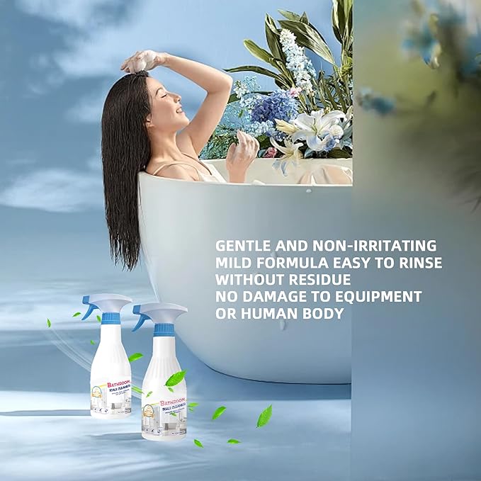 Foaming Shower Tub and Tile Cleaner Grout Cleaner Bathroom Cleaner Spray for Cleaning Glasses and Sinks Bathroom Foam Cleaner with Floral Scent 3PCS