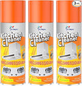Liapu 3PCS All Purpose Cleaner Heavy Duty Degreaser Cleaner Spray Lemongrass Scent Oven Cleaner Clean Up Kitchen Oil Stains Cleaning Tools For Stove Top &amp Induction Cooktop and Grill
