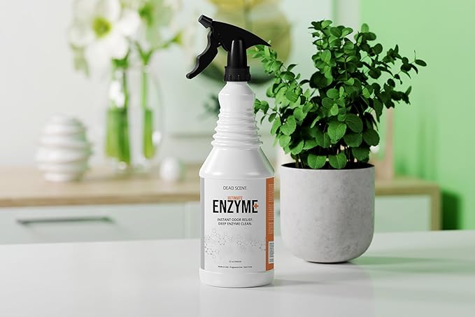 Ultimate Enzyme+ Cleaner – Professional-Grade Odor and Stain Eliminator for Pet Smells Basements Garages and More – Fragrance-Free Powerful Enzyme Formula for Home Use (32 oz)