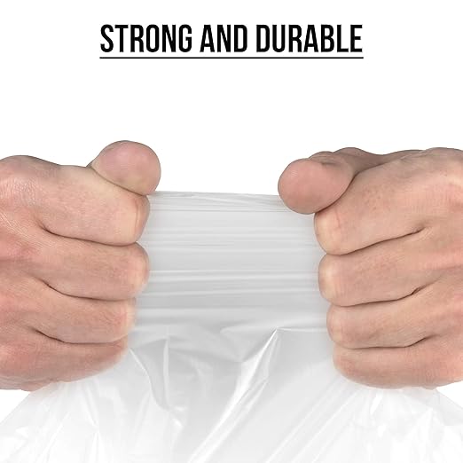 Ultrasac 55-60 Gallon 6.0 MIL Clear Heavy Duty Trash Bags - 39 x 58 - Pack of 15 - For Contractor Construction &amp IndustrialUL-39586CL