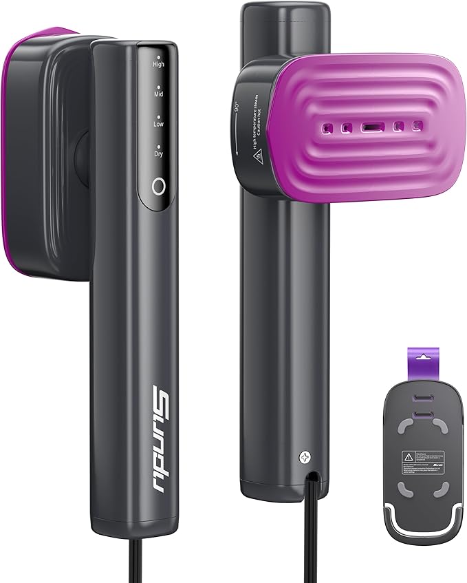 Steamer for Clothes1200W Powerful Portable Steamer Iron15s Fast Heat-up100ml Tank20 Min Continuous Steam Wrinkle Remover for Travel Home Office(Purple)