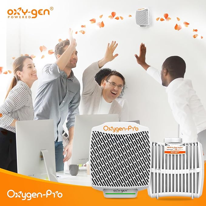 Oxygen-Pro - Grande Refill - Commercial Air Freshener and Deodorizer Odor Eliminator and Fragrancing System - Neutra-Lox - 365 Day Supply - 6 Pack