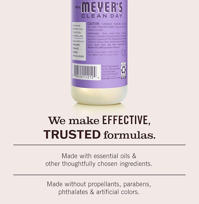 MRS. MEYER'S CLEAN DAY Room Spray Lilac Scent 8 Fl Oz Bottle