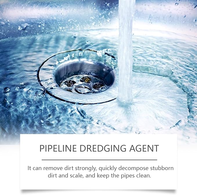 Drain Cleaner for Home Kitchen and Bathroom - Unclog &amp Deodorize Pipes Remove Stubborn Stains Fast Acting Formula(2PCS)