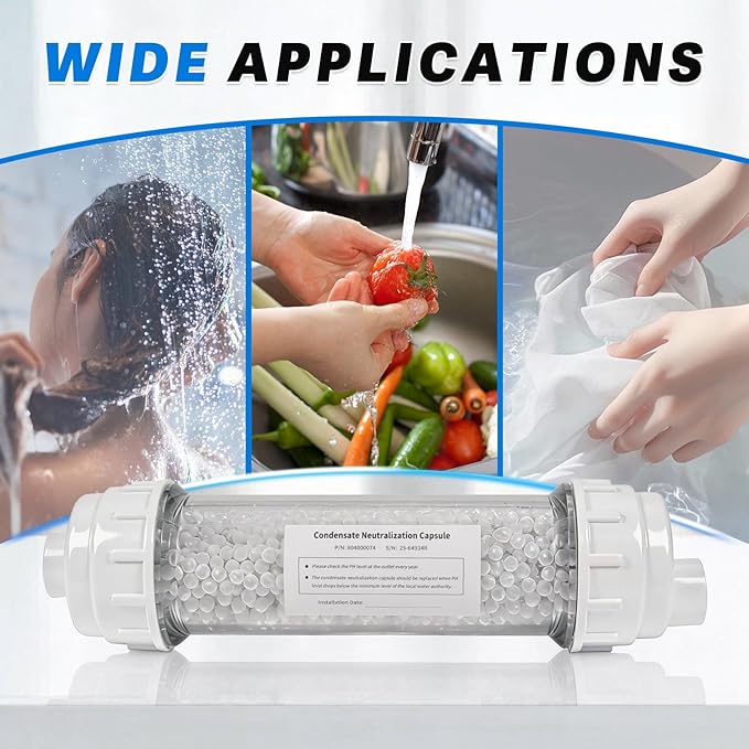 804000074 Condensate Neutralizer Kit Compatible with Rinnai Sensei SE+ &amp M Series Tankless Water Heaters &amp Boilers Including RU199i RUC98i M120SN