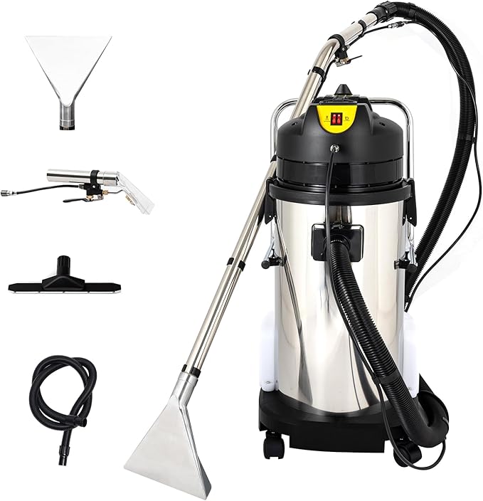 Commercial Carpet Cleaning Machine 1000W 110V 40L/11Gal Professional Commercial 3 in 1 Carpet Spraying Floor Brush Cleaner Extractor Vacuum Washing Machine Portable Carpet Cleaner（Sent in 2 packages）