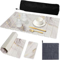 Large Stone Drying Mat for Kitchen Counter 23.3(L)×15.3 (W) Collapsible Dish Drying Mat Eco-Friendly Absorbent Diatomaceous Earth Mat for Dishes Bottles Cups Match Any Countertop (White Gold)