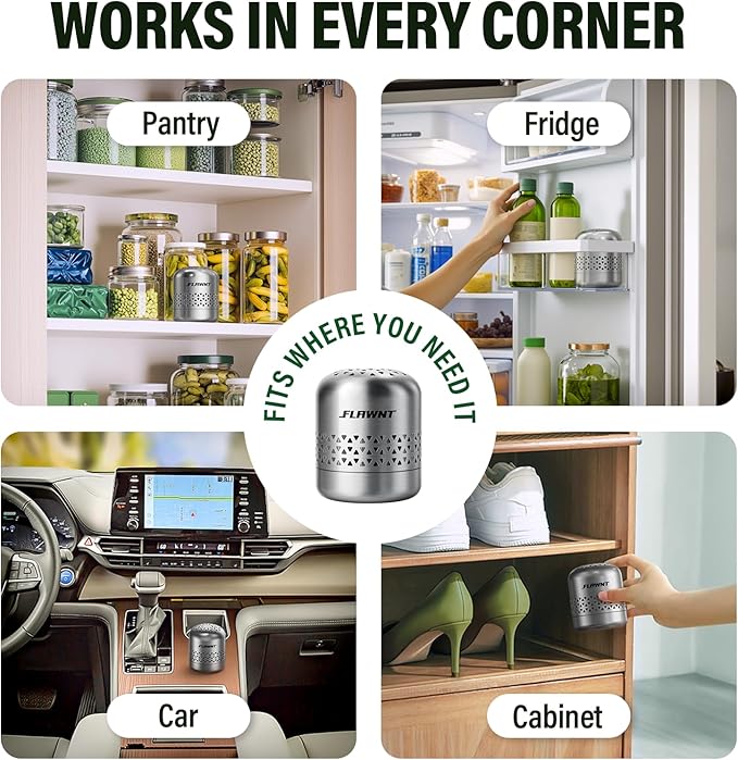 Fridge Deodorizer 10-Year Odor Eliminator for Refrigerator &amp Freezer No Baking Soda Needed Long-Lasting Refrigerator Odor Eliminator Neutralizes Food Smells Space-Saving Kitchen Gadget