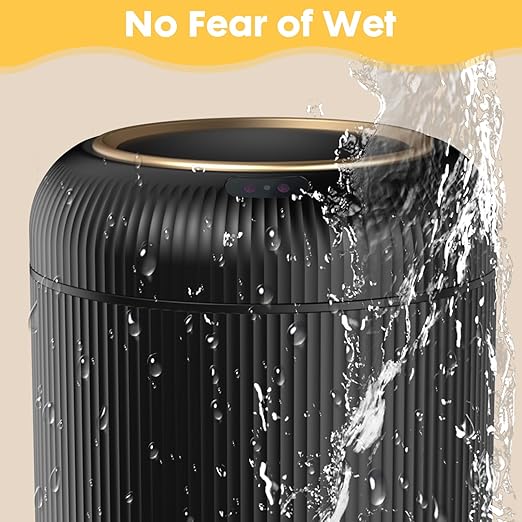 Bathroom Trash Can Automatic Touchless3 Gallon Smart Motion Sensor Trash Bin with LidPlastic Black Garbage Can Wastebaskets with Removable Legs for Kitchen Office Toilet Bedroom