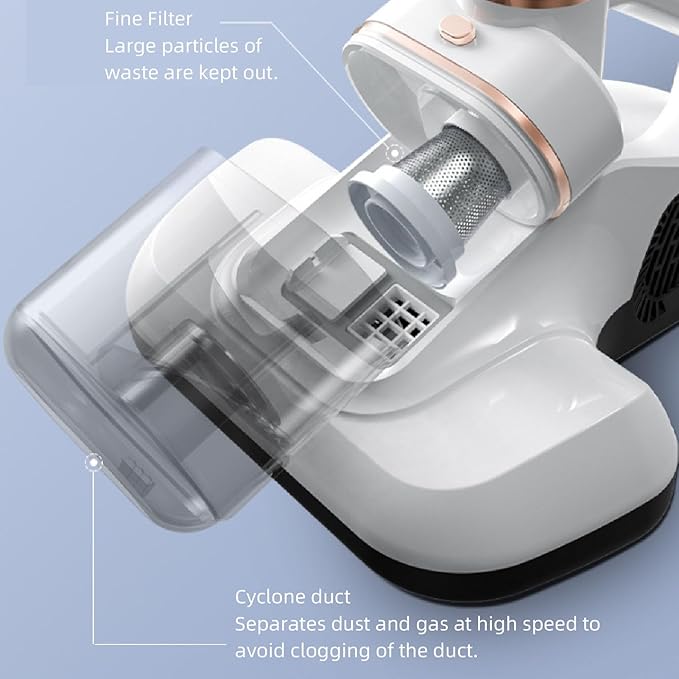 Bed Mattress Vacuum Cleaner 10000Pa Strong Suction Handheld Bed Steamer Couch Steam Cleaner with 400ml Dustbin for Pillows Sheets Sofa Plush Toys