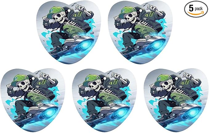 5PCS Car Air Freshener Hanging Personalized Double Sided Skull Skater Car Fresheners Long Lasting New Cars Scents Cute Automotive Freshies for Closets Drawers (tea)