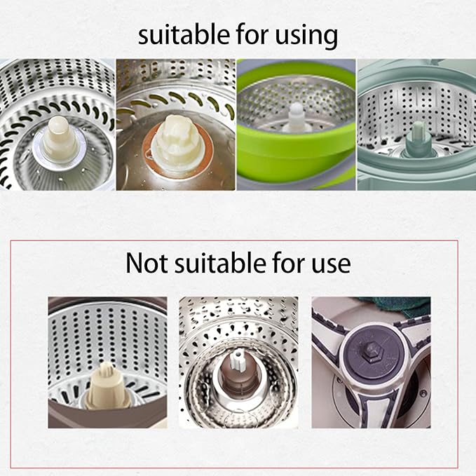 Efficient Rotating Floor Mop Quick Drying Mechanism Household Tool with Removable Head Stainless Steels Rod