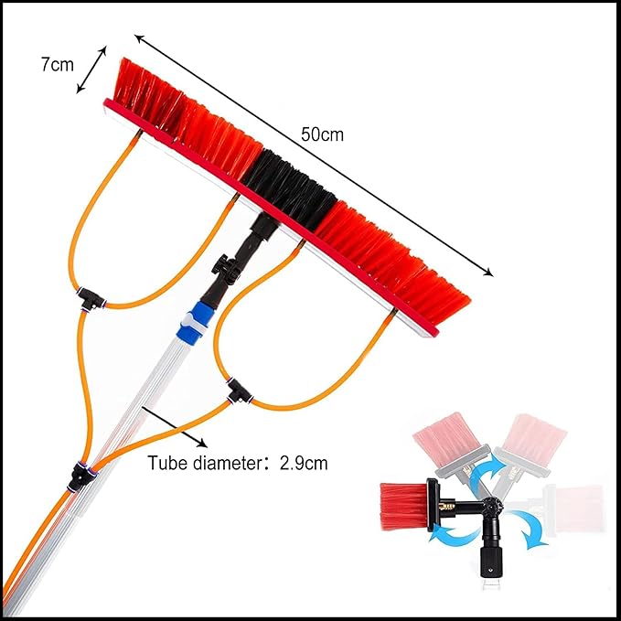 Professional Window Cleaning Kit - Telescopic Water Fed Cleaner &amp Conservatory Roof Brush for Solar Panel &amp PV Cleaning - Ultimate Window Washing Solution