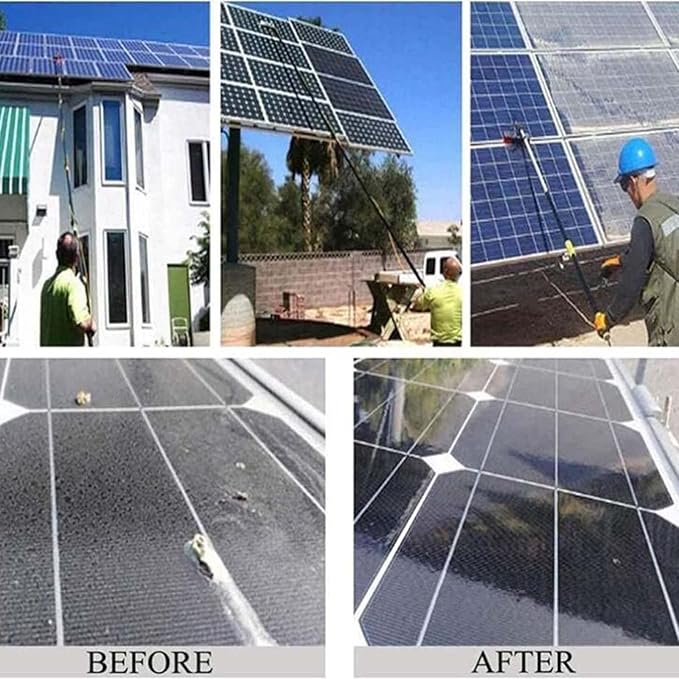 Window Cleaning Brush Window Cleaning Pole Water Fed Telescopic Brush Extendable Cleaner Conservatory Roof Cleaning Photovoltaic and Solar Panels
