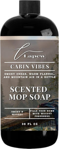 Lapew Cabin Vibes Scented Mop Soap - Luxury Floor Cleaner Concentrate for Mopping Tile Laminate Vinyl &amp Hardwood | Streak-Free Low-Foam | 36 oz