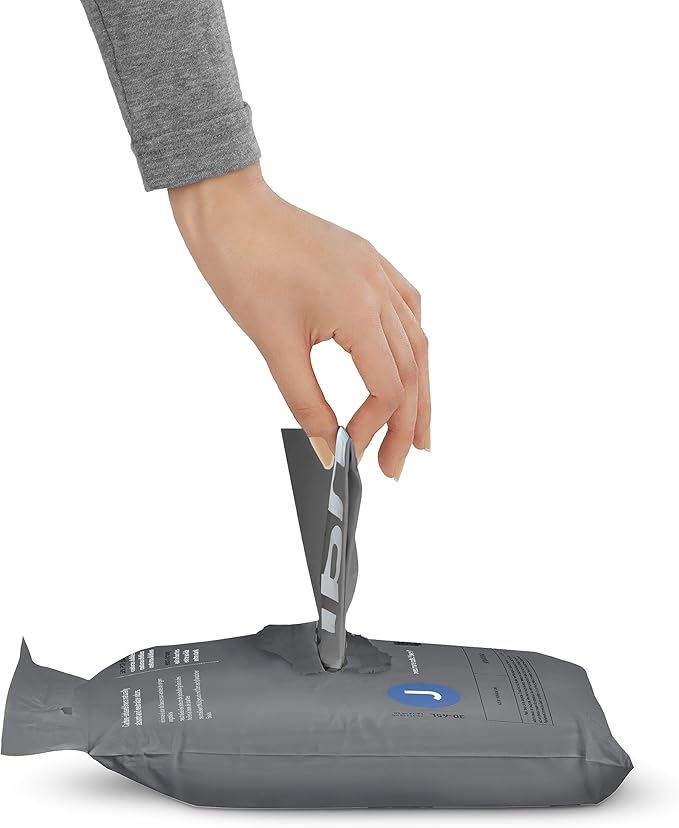 simplehuman Code J 40 Count Genuine Odorsorb Custom Fit Liners Drawstring Odor Absorbing Trash Bags in Dispenser Packs 30-45 Liter / 8-12 Gallon