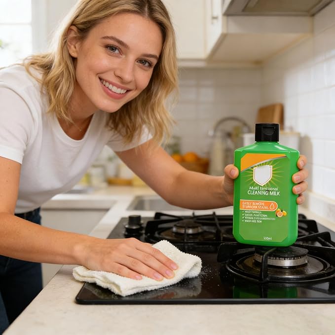 Multi-Purpose Cleaning Milk Powerful Cleaning Milk House Cleaner Powerful Multifunctional Concentrated Cleansing Lotion for Household Kitchen and Bathroom 300ml (3pcs)