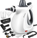 Pressurized Handheld Multi-Surface Natural Steam Cleaner with 12 pcs Accessories Multi-Purpose Steamer for Home Use Steamer for Cleaning Floor Upholstery Grout and Car (Grey)