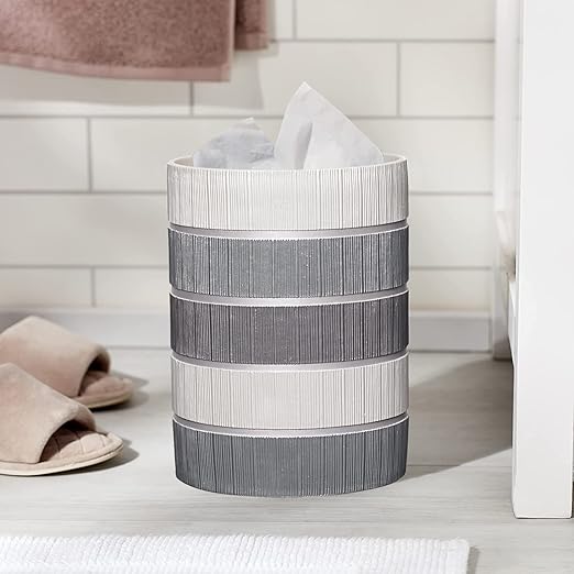 Zahari Home Decorative Trash Can for Bathroom Office &amp Bedroom - 2.1 Gallons Stylish &amp Small Trash Can for Dorms Desktop &amp Restroom - Chic Waste Basket for Compact Spaces Modern Line G
