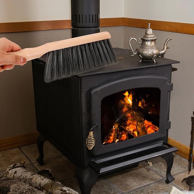Fireplace Cleaning Brush with Ergonomic Handle Durable Hand Broom for Indoor Outdoor Use Compact Bristles for Dust Removal for Homeowners Keeping Spaces Tidy