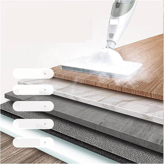 Steam Mop Cleaner 10-in-1 Laminate/Hardwood/Tiles/Carpet Kitchen - Garment - Clothes - Pet Friendly Steamer Whole House Multipurpose Use