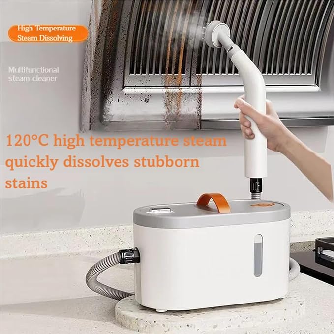 1200W Handheld Steam Cleaner 750ML Tank Portable Steamer for Cleaning with 12 Pcs Accessories for Dirt Grease Grout Floor Couch and Car