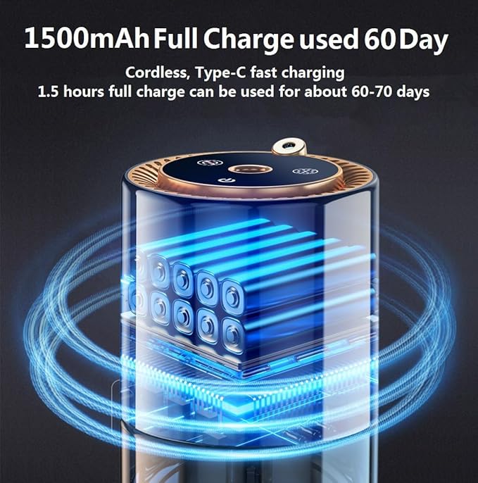Smart Car Air Freshener150ML Natural Fragrance Car Scents Air Freshener with Star Projector300 Days Long Lasting Car Essential Oil Diffuser Automatic On/OffAroma Diffuser for Men Women