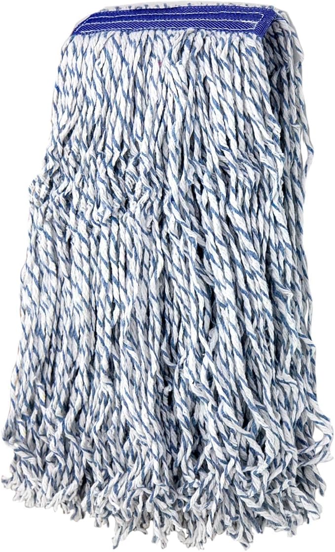 KLEEN HANDLER Cut End Finish Mop | 1.25 Universal Headband Maximum Absorption Finishing Mop Case of 24
