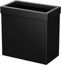 Gatco Small Bathroom Trash Can with Lid Rectangle 3 Gallon Stainless Steel Wastebasket Under Sink Matte Black for Bathroom Bedroom Office (1918)