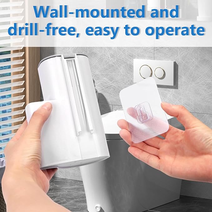 2 Pack Disposable Toilet Bowl Cleaner Wand and Holder Set Toilet Brush Disposable with 48 Cleaner Refills Extended Handle for Toilet Bowl Cleaners Disposable Bathroom Cleaning Bathtub