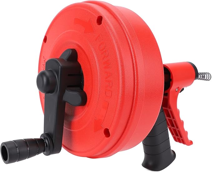 Plumbing Snake Drain Cleaner for Toilet Sink Bathtub 65 Manganese Steel Spring Manual and Drill Modes Compatible With 50-75mm Pipes