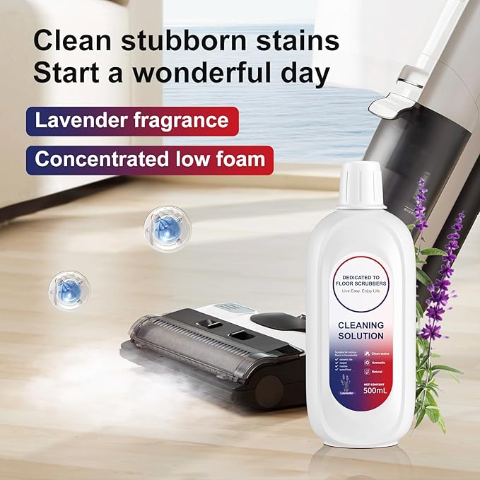 Floor Cleaning Solution Compatible With Tineco Deep Cleans for Multiple Hard Floors Suitable With All Robot Vacuums with Mopping and Cordless Wet/Dry Vacuum Mop Cleaner (New Lavender 2 Bottle)