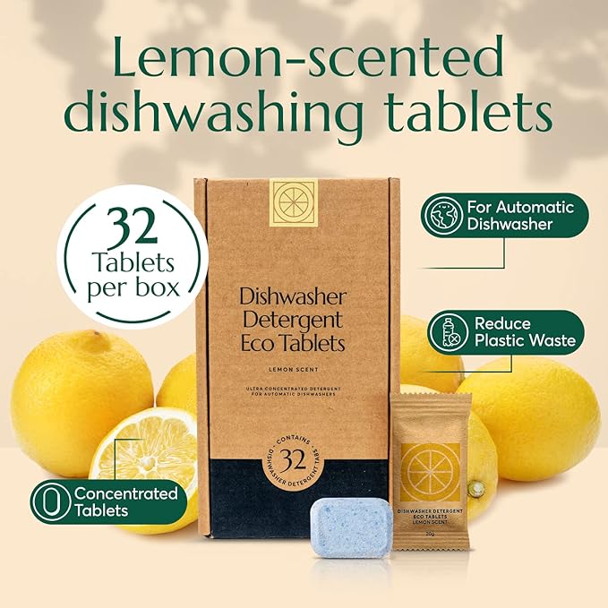 CLEANOMIC Garbage Disposal Cleaner Diswasher Pods &amp Reusable Kitchen Cloth Bundle