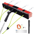 Telescopic Water Fed Window Cleaning Pole with 55cm Brush Head Extendable Window Cleaning Kit Adjustable Solar Panel Cleaning Brush and Pole Conservatory Roof Cleaner Washing Equipment