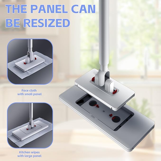 2026 New Upgraded Sweep &amp Mop Kit - Compatible with Swiffer Pads Snap Grip Mini Mop 2-in-1 Durable Hardwood Flooring Tile Marble Cleaning Tools Home and Kitchen Essentials with 20 Dry Cloths