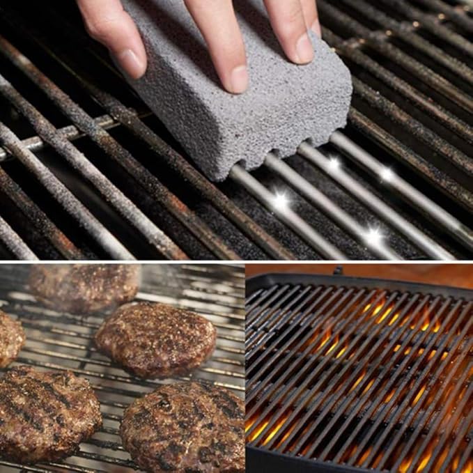12PCS BBQ Grill Cleaning Brush Brick Block Barbecue Cleaning Stone Pumice Brick for Barbecue Rack BBQ Tools