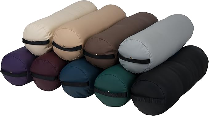 EARTHLITE Bolster Pillow Fluffy – Durable Massage Bolster 100% PU Upholstery incl. Strap Handle/Professional Quality for Massage Tables/Back Pain Relief