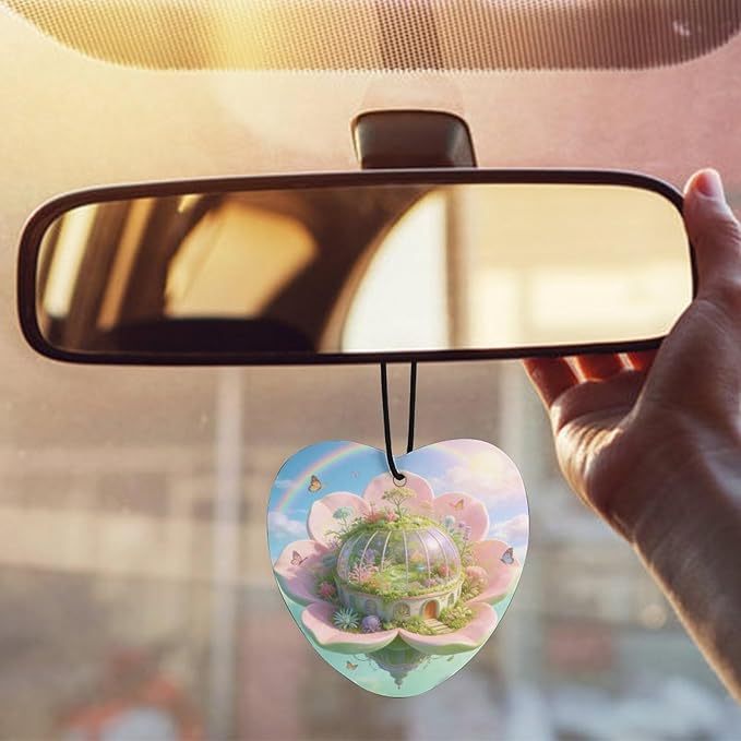 5PCS Car Air Freshener Hanging Personalized Double Sided Under A Rainbow Car Fresheners Long Lasting New Cars Scents Cute Automotive Freshies for Closets Drawers (tea)