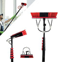 3.6-11M Water Fed Window Cleaning Pole Telescopic Water Fed Window Cleaning Pole Water Fed Telescopic Cleaner Brush Cleaning Photovoltaic and Solar Panels Extension Pole (30FT/9M) (18ft/5.4m)