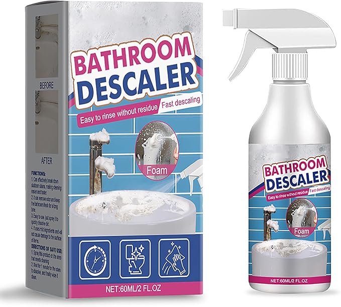 YWBL-WH Bathroom Cleaner Strong Dirt Removal Fast Evaporation Gentle 60ml with Mild Formula Safe for Shower Bathtub Sink Tile (60ml*5)