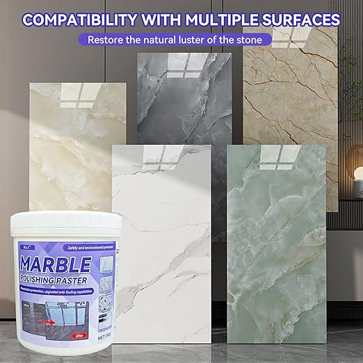 Marble Polishing Paste Nature Stone Polishing Kit Granite Sealer &amp Protectant | Polish Paste for Granite Quartz Marble Travertine Kitchen Countertop（1kg）