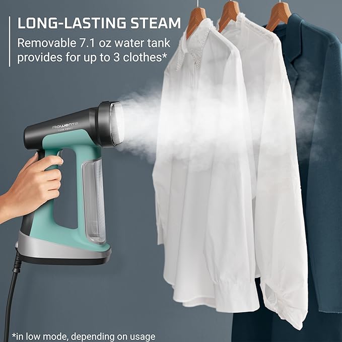 Rowenta Handheld Steamer for Clothes Pure Force 2in1 Steamer &amp Iron 1875W Vertical/Horizonal Steaming &amp Ironing Lightweight Auto-off XL power 1875 Watts DR8822