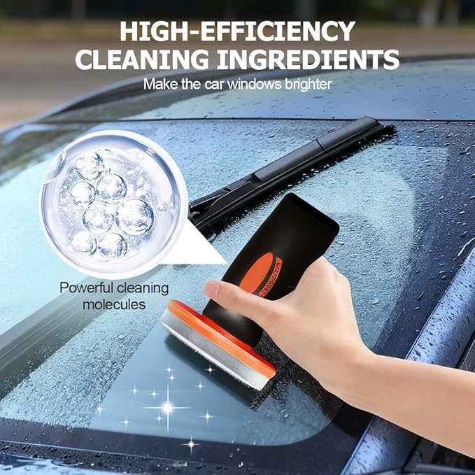 Handheld Glass Oil-Film Remover 2026 New Upgrade Emulsion Cleaner Glass Cleaning Board Automotive Oil Film Cleaning Brush for Car Windows (3 One Size)