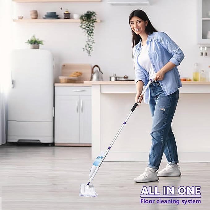 Spray Mop for Floor Cleaning System with 3 Washable Pads&amp 25 Disposable Refills for Hardwood Laminate Tile Floor Dust Cleaning.