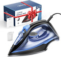 1500-Watt Steam Iron with Ceramic-Coated Soleplate and Burst Steam 3-Way Auto-Off Temperature Settings for Variable Fabric
