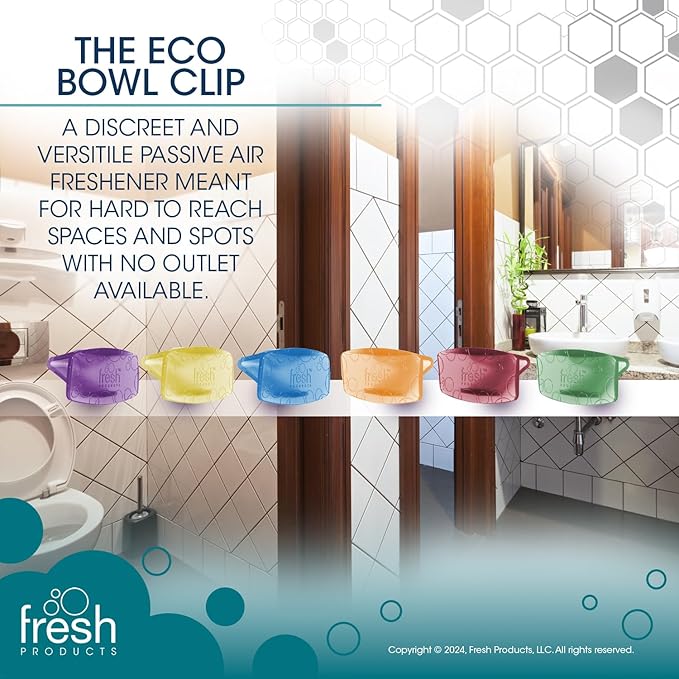 Fresh Products Toilet Bowl Eco Bowl Clip 2.0 Toilet Bowl Air Freshener - Sample Pack (8 Scents)